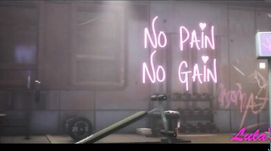 Watch this hot train babe get fucked by a dildo on a spring bed!