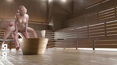 Ashley Graham, After Saving The World, Enjoys Some Time In The Sauna [RuriaRaw]