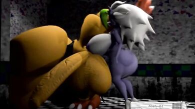 Fresh-faced Roxanne engulfs a moldy lady