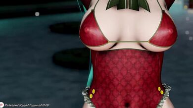 Watch Kagura Suzu and Hololive MMD in a really magical love scene!