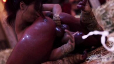 Five hot girls with broken bones get fucked in every hole