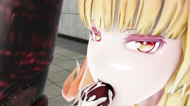 Suika Sucks Bees with Hehe in the Bathroom