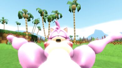 Watching Amy Roses POV sex scene in the new Hentai anime, as she is taken from behind by two male characters and a female