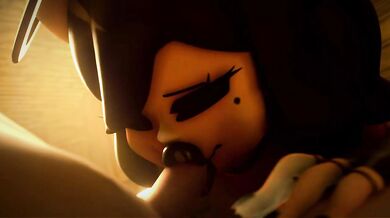 This hentai video features a beautiful angel named Alice who receives a hard blowjob from her lover