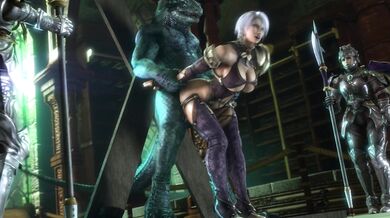 Intoxicated by the scent of her flower, he ravishes her from behind in the garden