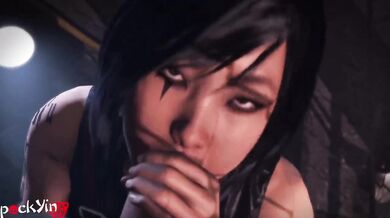 Mirrors Edge: Faith Connors Gets a Blowjob from Pocky in SFMO