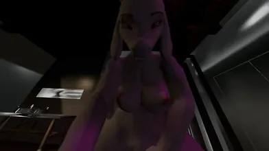 Rebecca rides her sexy step-mom, Toriel, in an erotic adult movie scene!