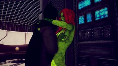 POISON IVY TAKES A MUCH DESERVED BAT DICK IN THIS HENTAI PORNO VIDEO!