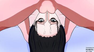 Hentai Nico Robin deepthroating One Piece anime