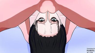 Hentai Nico Robin deepthroating One Piece anime