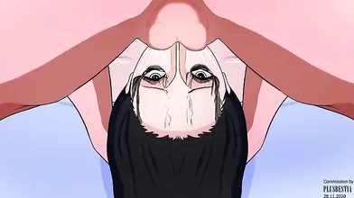 Hentai Nico Robin deepthroating One Piece anime
