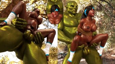 Hardcore Orc Action - Captured Girls in the Forest