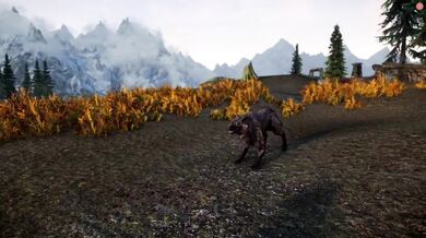 Rebecca, a Nord girl, gets fucked by a giant wolf in the fantasy world of Skyrim