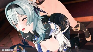 A hot and sexy secretary, Eula Genshin has an impact on the bosss mind