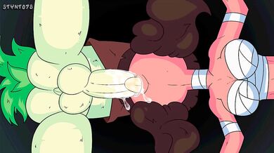 Evil demoness Hekata sucking and fucking the monster cocks!