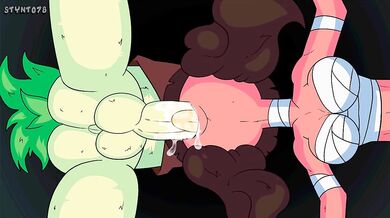 Evil demoness Hekata sucking and fucking the monster cocks!