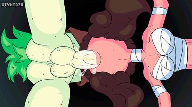 Evil demoness Hekata sucking and fucking the monster cocks!