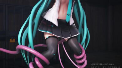 Ultimate Hentai Fap Fantasy: Miku and Fuka get Tentacled by Pissing Cum Queens