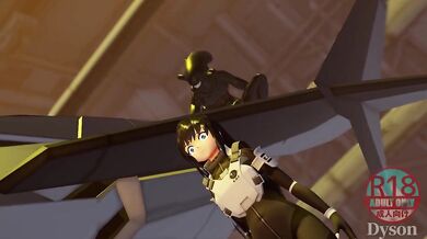 The Fleshlight Funhouse of Terror: Dyson MMD, EDF Girl Ambushed by Xenomorph Alien