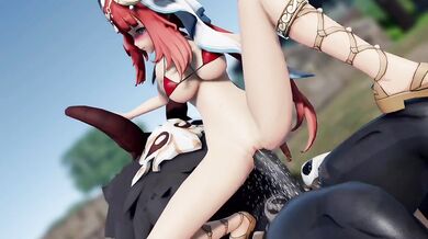 Reborn as a Bass, Knight Nilou embarks on a Sexual Mitachurl Adventure