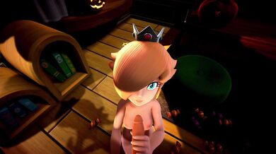 Watch as Rosalina sits on her throne and pleasures herself in this POV hentai PORN video