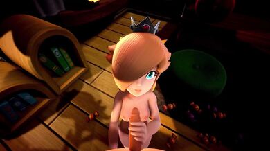 Watch as Rosalina sits on her throne and pleasures herself in this POV hentai PORN video