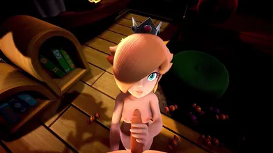 Watch as Rosalina sits on her throne and pleasures herself in this POV hentai PORN video