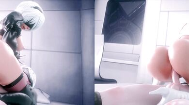 Watch these two sisters ride each other in a split screen porn scene!