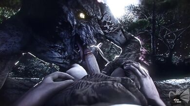 Wolfling receives a fiery surprise when she gets a taste of dragon cock