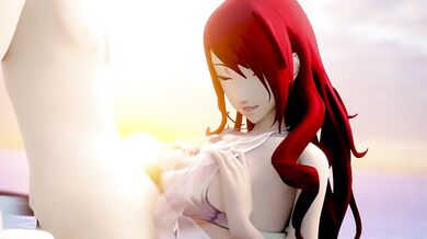 Splattering sauce on her chest, she knows she’s done just right