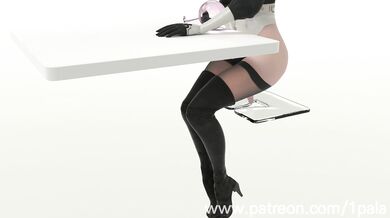 Watch this hot cafe scene where two girls in tight outfits get it on with each other and a hot guy joins the fun!