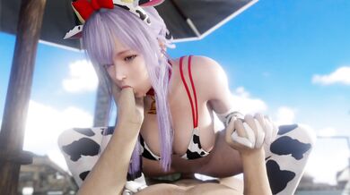 Busty Fiona Rides the Waves on Her Cowgirl Style while Swaying her Hips on the Beach