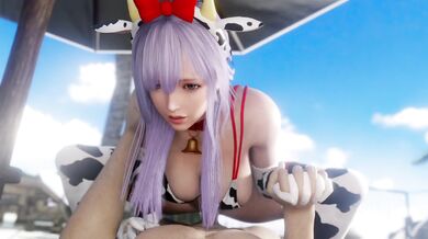 Busty Fiona Rides the Waves on Her Cowgirl Style while Swaying her Hips on the Beach