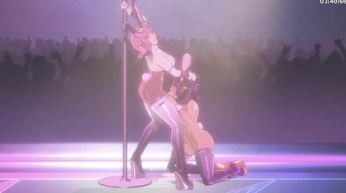 Watch as this curvy goddess gets pounded from behind in stunning 2D and 3D!