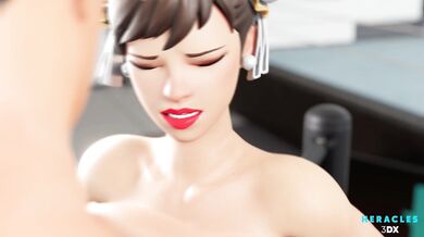 Watch as Chun-Li gets pounded in every hole by a massive dildo!