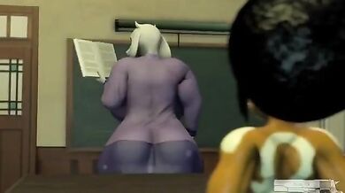 One day, Toriel, a beautiful teacher with amazing curves, enters her classroom only to find that Venus, one of her students, is waiting for her