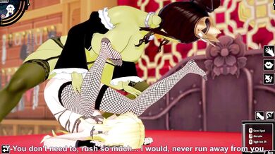 A Goblin Slayer and a Futa Goblin Queen Engage in Sexual Intercourse