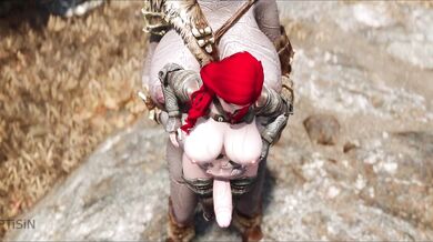 A Futanari Redhead Gives in to Her Huge Giant Cock Stretching Desires