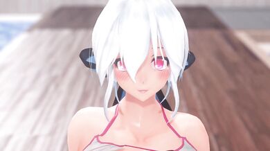 Watch as Yowane Haku strips down to her bikini and dances seductively in front of the camera!