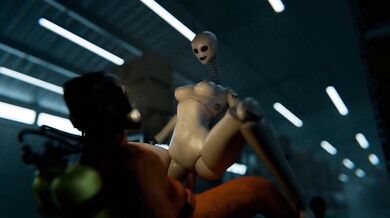 Watch as the beautiful victim is chased by a large, thick cock in this hot hentai porn scene!