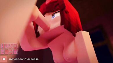 Hardcore Blowjobs with the Blocky Brick Dildo