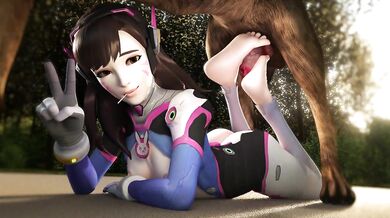 The Sneaky Dominatrix and Her Fierce German Shepherd - A Foot-Worshipping Hentai Video Starring Dva