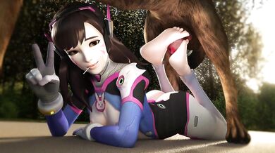 The Sneaky Dominatrix and Her Fierce German Shepherd - A Foot-Worshipping Hentai Video Starring Dva