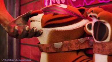 Watch as Pet the Cat gets Rubber Animated in this hot hentai scene!