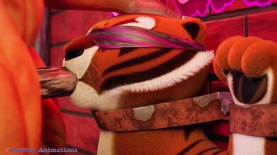 Watch as Pet the Cat gets Rubber Animated in this hot hentai scene!