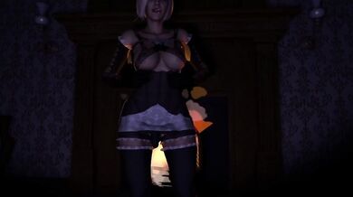 Watch this hot futa maid servant bend over as she cleans the house, giving you a closeup POV view of her round ass and huge tits!