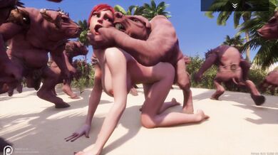 Serena gets gangbanged by a pack of pig-men in the forest, and its anything but cute and cuddly!