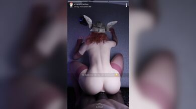 Malenia, the friendly femboy #cosplayer, rides her friends BBC Greatsword