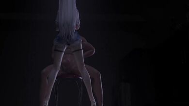 Female masturbation with a vibrating sex toy in the shower