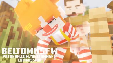 Minecraft - Clown Stuck in Fence (Beltom NSFW)